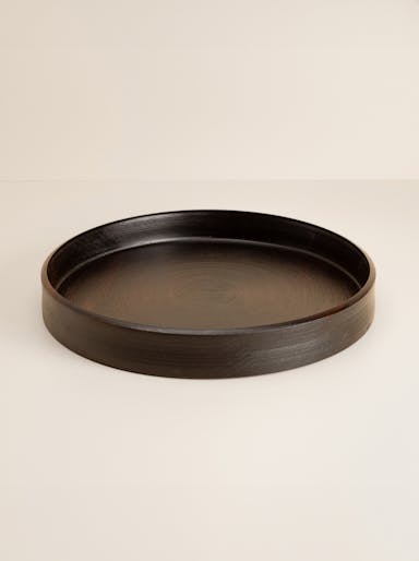 Urushi lacquered round tray