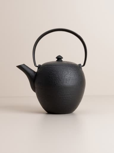 Cast iron teapot